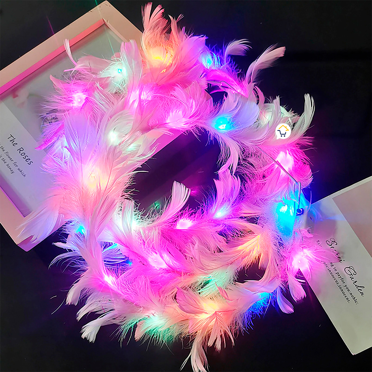 Miniatura 5 de Corona Plumas Aureola Angel TRS183RS